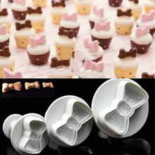 3 шт. галстук-бабочка формы для помадки Резак Плунжер Кондитерские изделия украшения Кондитерские инструменты