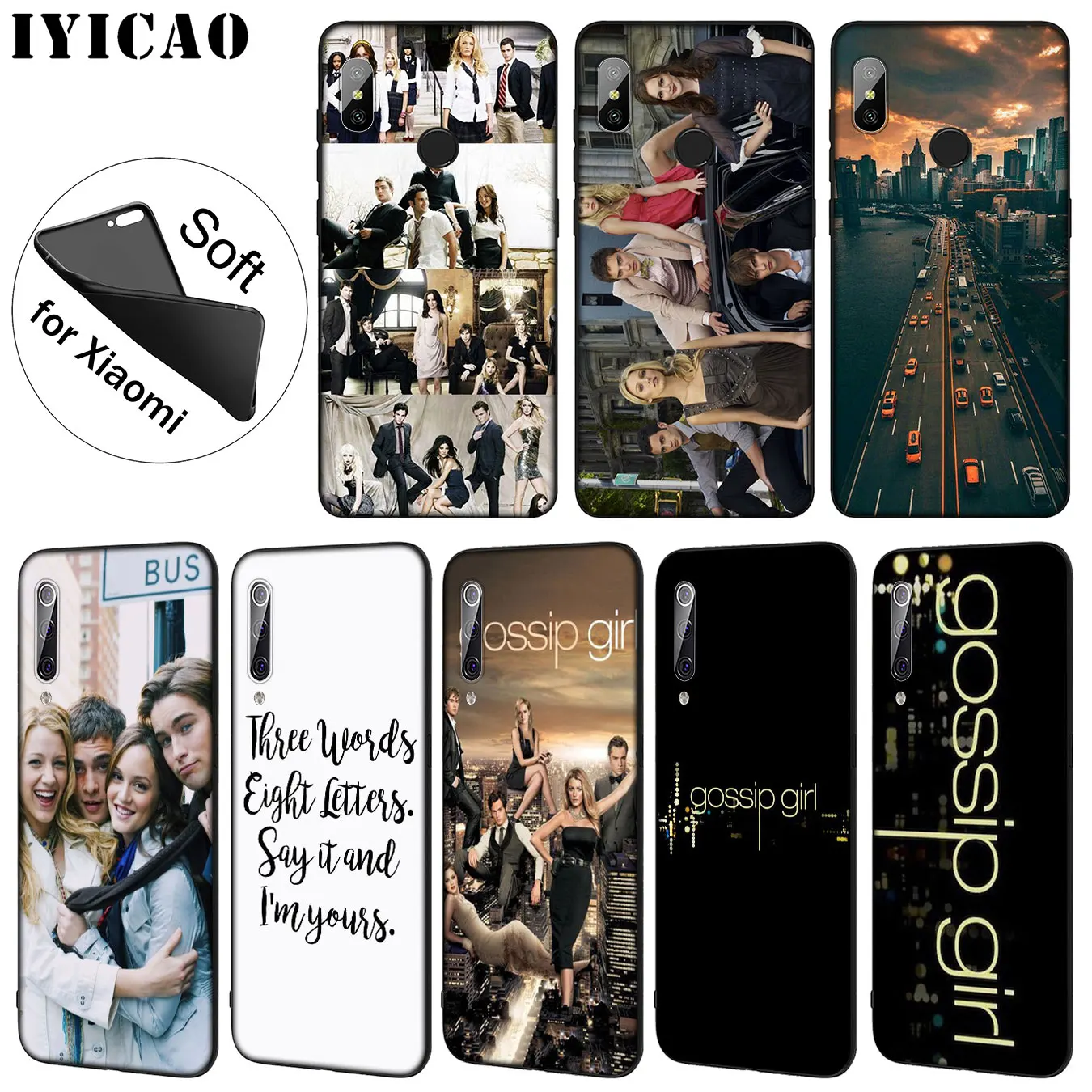 Мягкий силиконовый чехол для телефона IYICAO Gossip Girl Xiaomi Mi 9 SE 9T CC9 CC9E 8 A3 Pro A1 A2 Lite pocophone f1