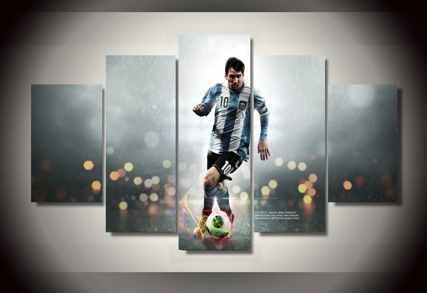 5 Stuk Geen Frame Schilderen Leo Messi Groep Schilderen Muur Art Kinderkamer Decor Print Poster Foto Woondecoratie Muur Art Print Poster 5 Pieceshome Decoration Wall Art Aliexpress