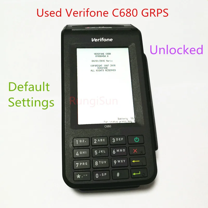 Подержанный Verifone C680 GPRS портативный pos-терминалы ручной фиксации