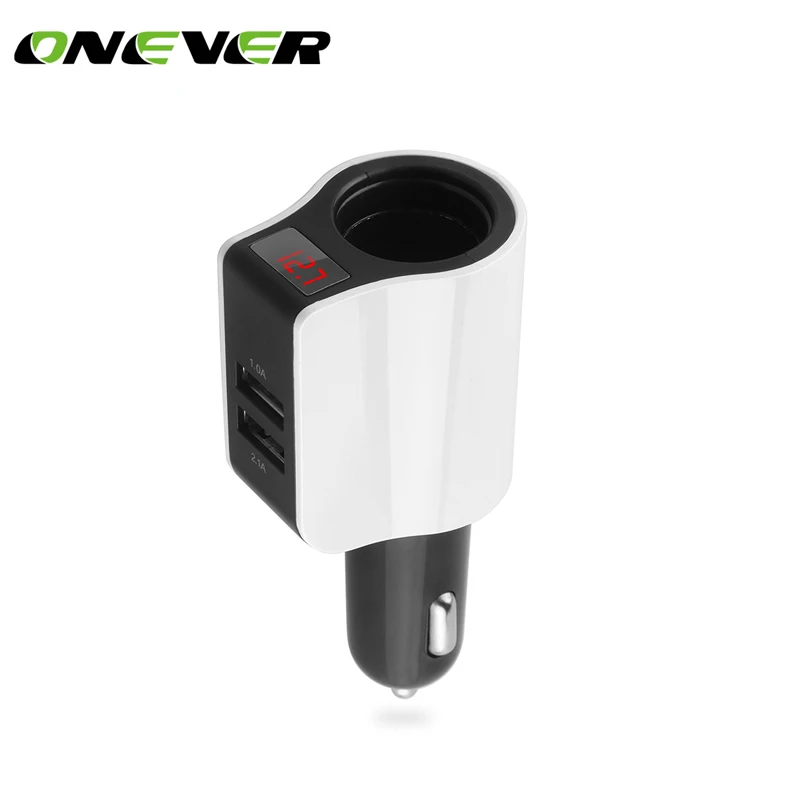 ONEVER USB 2.1a автомобиля Зарядное устройство 1 разъем Авто-прикуриватели разветвитель мобильный телефон Планшеты для iPhone 6 S автомобиля Зарядное устройство адаптер