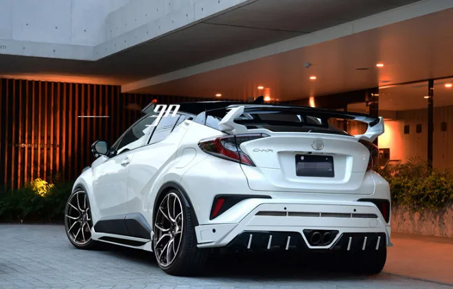 ABS Материал заднего крыла багажник спойлер для Toyota C-HR ЧР izoa большой спойлер Роуэн стиль с цветом