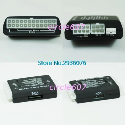OOTDTY черный ПК 20 24 Pin PSU ATX SATA HD Тестер питания с розничной посылка APR29_10