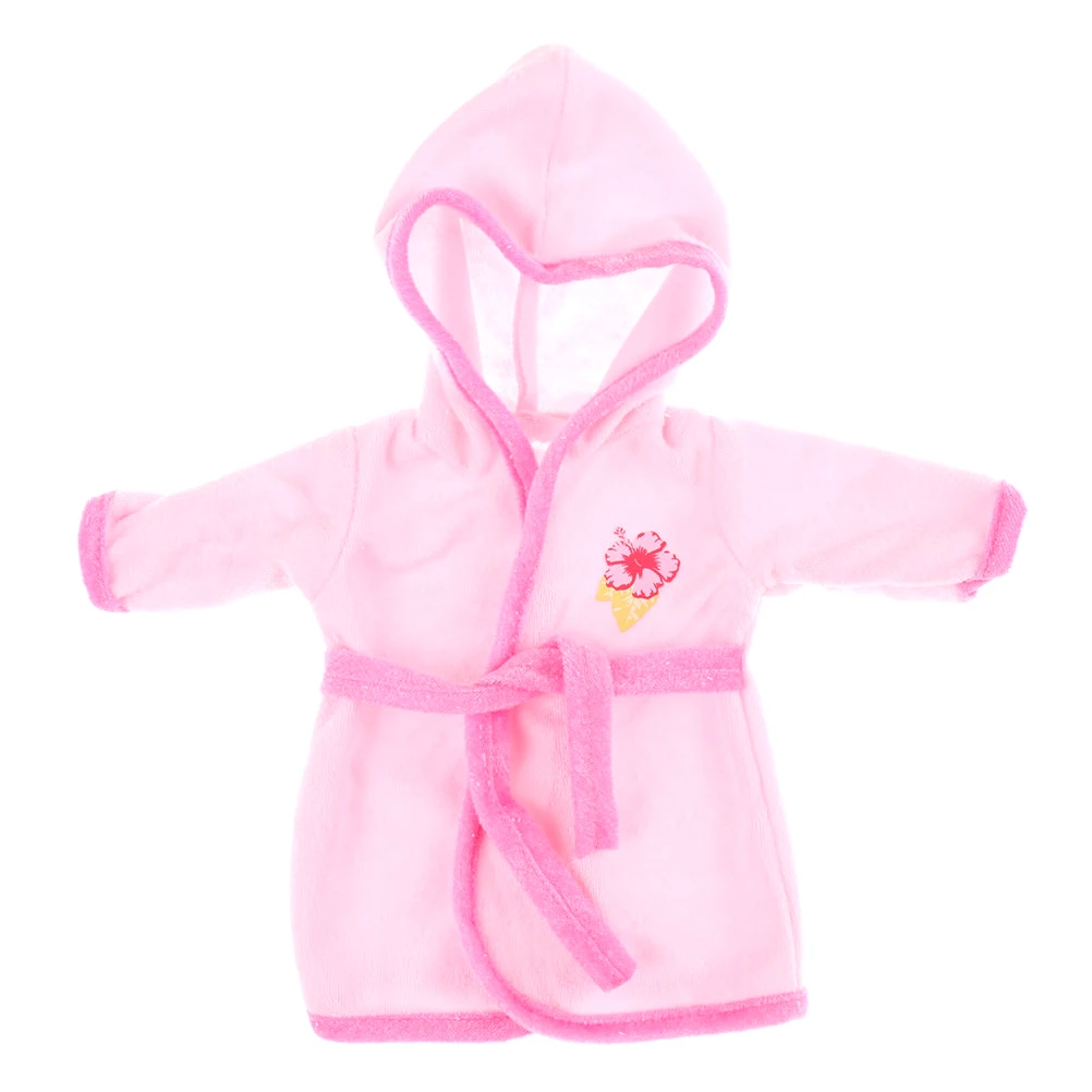 

1PCS pink bathrobe doll clothes accessories Fits for 45 cm 18 inch