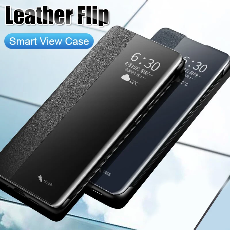 

Luxury Leather Flip Case Cover On The For Huawei P30 P20 Lite Honor 8x Shockproof Case For Huawei P30 P20 Pro Smart View Case