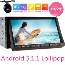 7018B 2 Din Android 5.1.1 in dash Car autoradio DVD GPS Navigation stereo Head Unit Car 2din gps navigation+free camera included