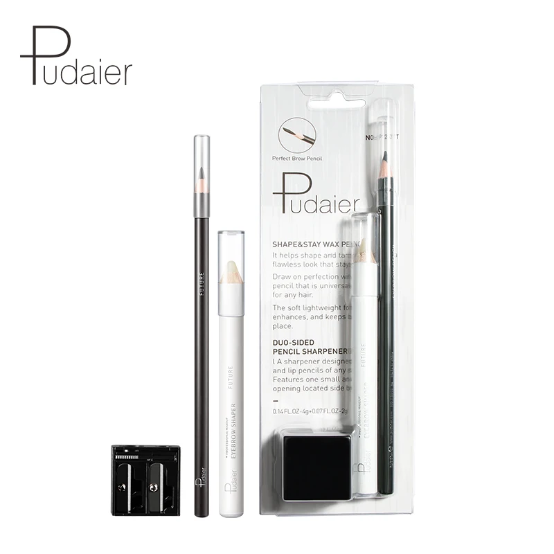 

Pudaier newly listed 10-color machete eyebrow pencil + eyebrow shaping combination sketch makeup pen super durable durable water