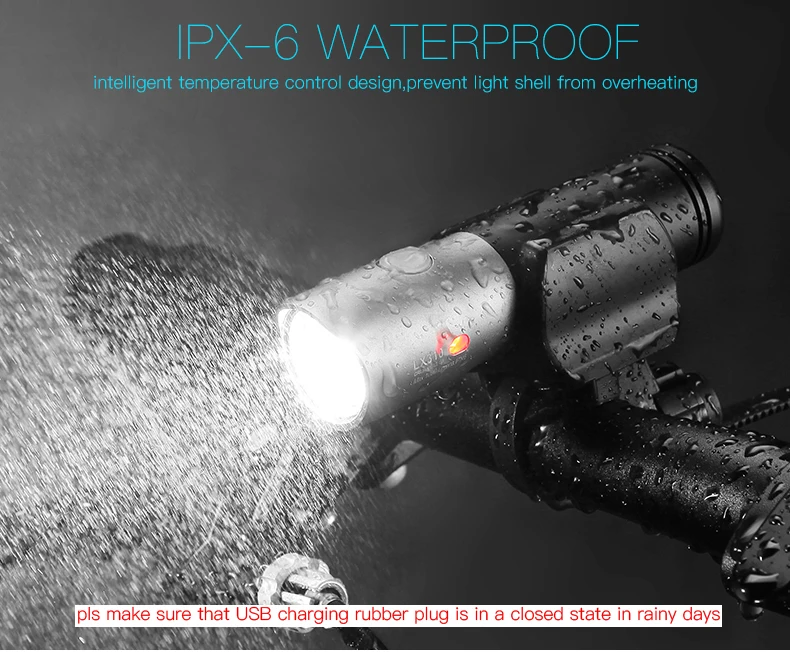 Perfect INBIKE 1000 Lumen Bicycle Light USB Rechargeable Riding Flashlight Bike Lamp Led Mountain Bike Equipment Cycling Accessories 310 8