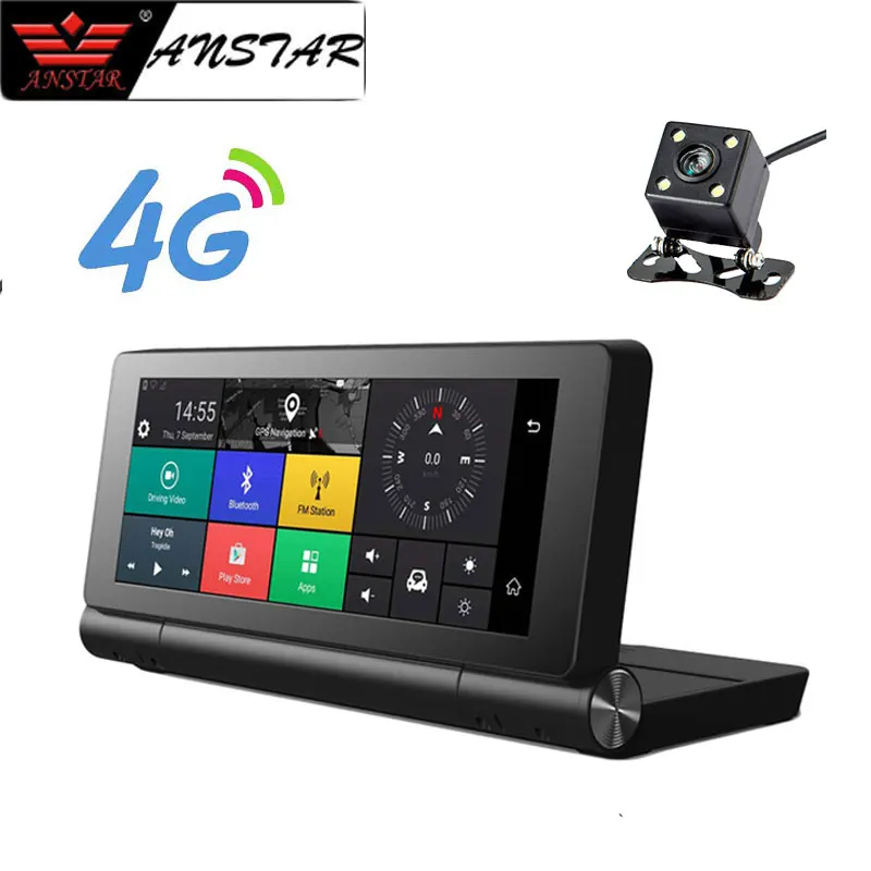 

ANSTAR 6.84 inch Car DVR Video Recorder 4G Android Dash Cam ADAS WiFi GPS Navigator Dual Lens Auto Registrar Rearview Camera