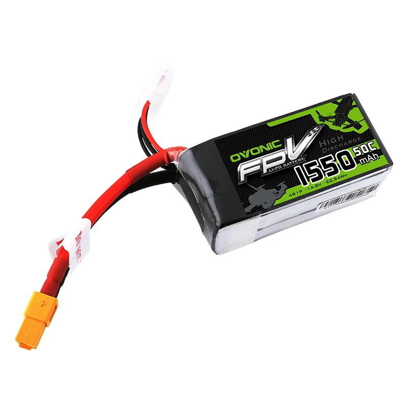 OVONIC 1550 mAh 4 S 50C ماكس 100C 14.8 V يبو بطارية XT60 التوصيل FPV سباق Drone Quadapter هليكوبتر قارب سيارة OVONIC 1550 mAh 4 S 50C ماكس 100C 14.8 V يبو بطارية XT60 التوصيل FPV سباق Drone Quadapter هليكوبتر قارب سيارة