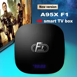A95X F1 Smart ТВ коробка Android 8,1 Amlogic S905W 4 ядра Декодер каналов кабельного телевидения 4 K 2G 16G 2,4 ГГц Wi-Fi A95XF1 Поддержка H.265 4 K PK X96 мини