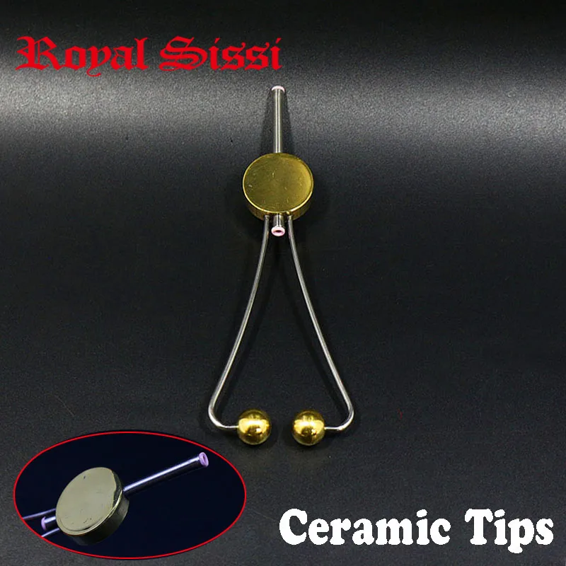 

Royal Sissi 1pcs double ceramic tips Bobbin holder Super Smooth Fly Tying doctor disc Bobbin thumb grip style fly tying Tools