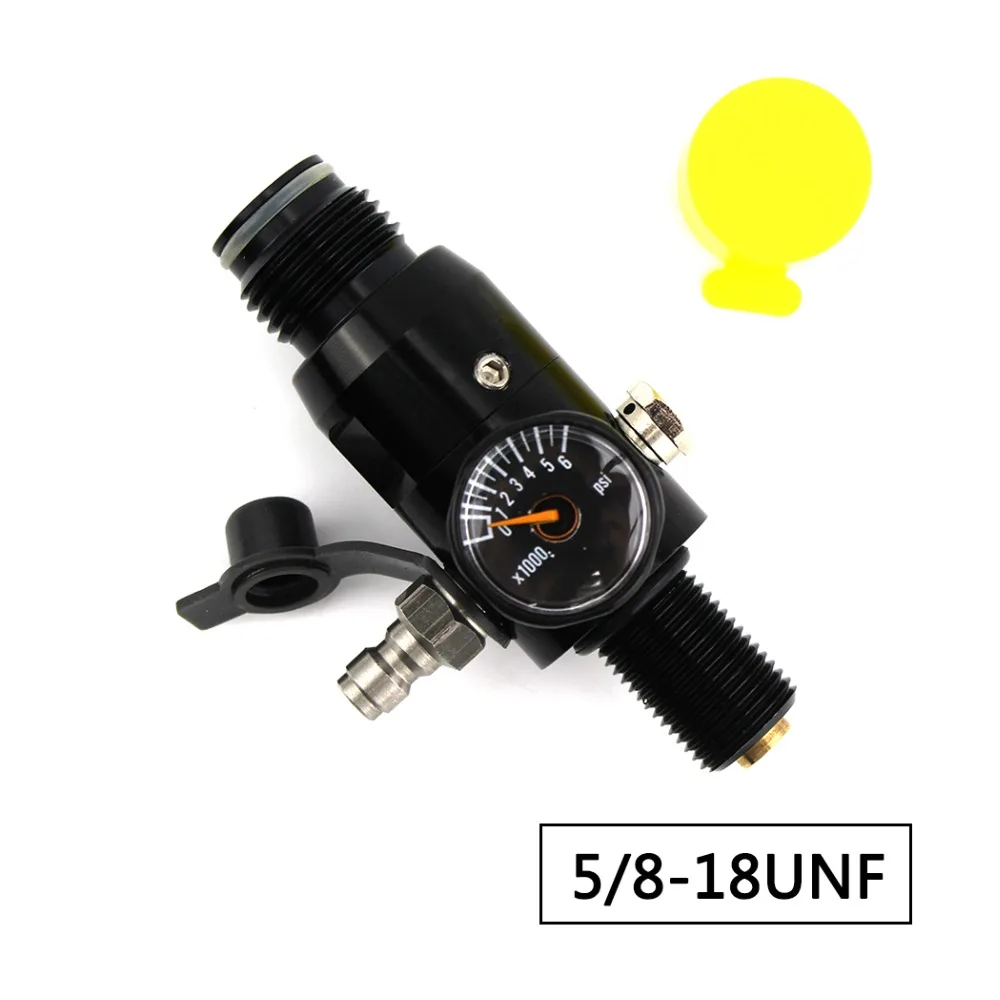 Пейнтбол ВВС PCP 850psi 1200psi 1500psi 1800psi 2200psi выход 4500psi Входное давление 5/8-18 UNF HPA бак Регулятор клапан