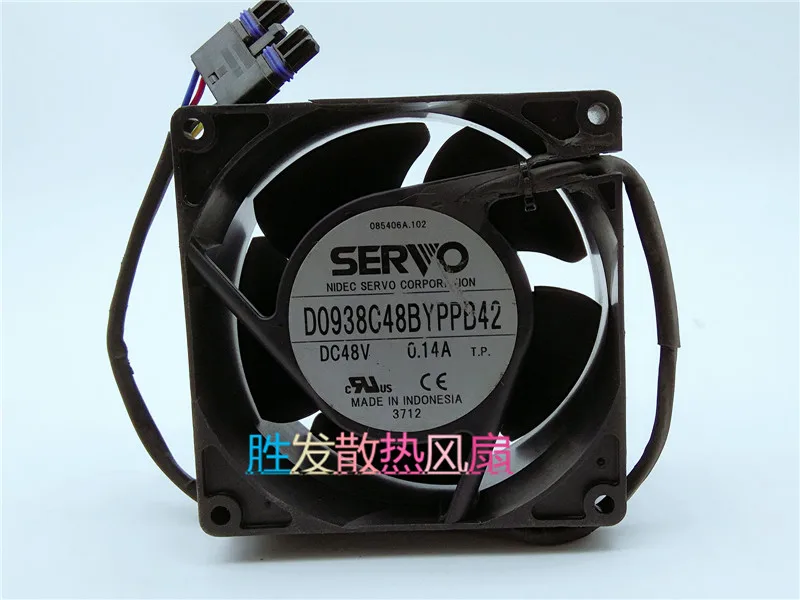 4-проводной серверный квадратный вентилятор SERVO D0938C48BYPPB42 DC 48V 0.14A 90x90x38 мм |