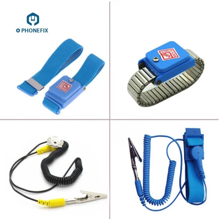 

4kinds Adjustable Cordless Anti Static Bracelet Wireless Anti Static ESD Discharge Cable With Grounding Wire phone repair tools