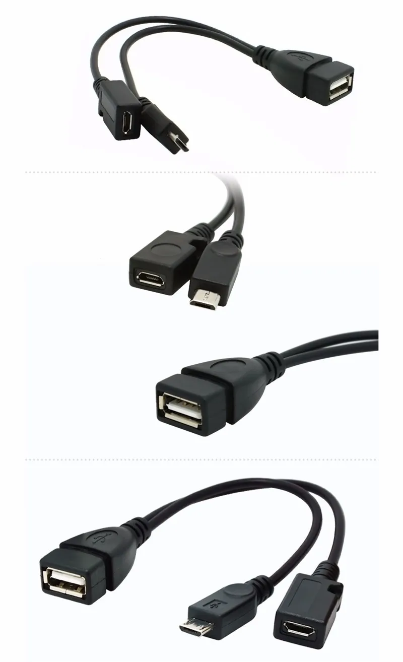 2 в 1 OTG адаптеры micro usb Мужской Женский USB Женский Кабель OTG адаптер для Andriod телефона