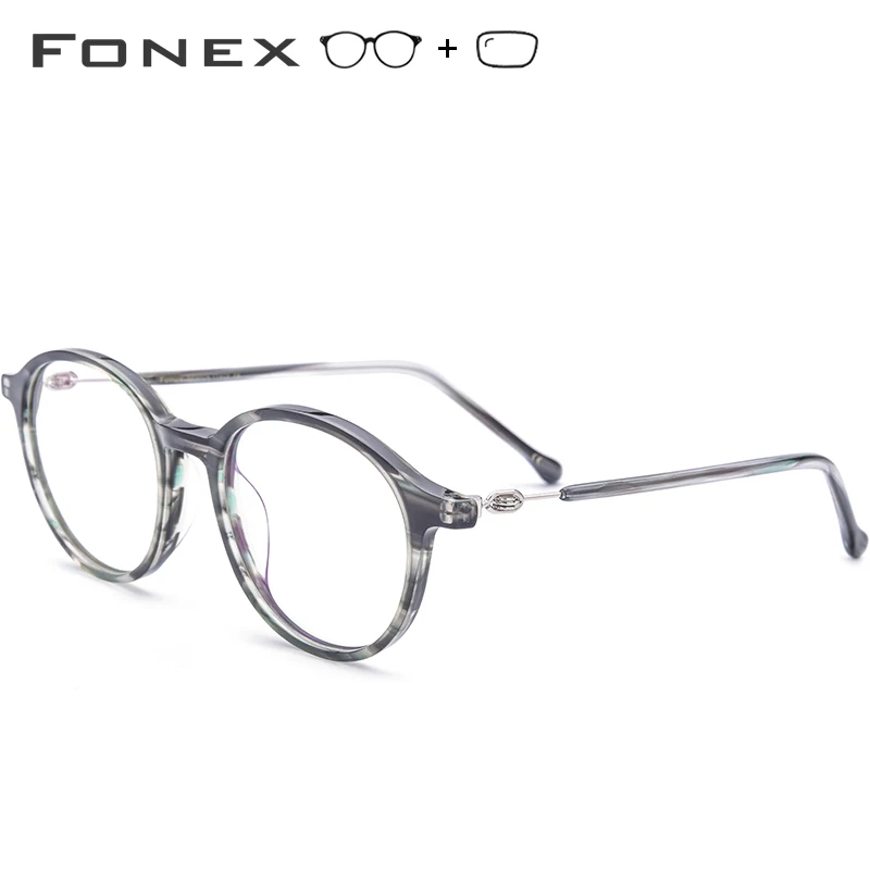 

Acetate Men Prescription Glasses Women Vintage Round High Quality Korean Screwless Eyewear Eyeglasses Retro Myopia Optical Frame