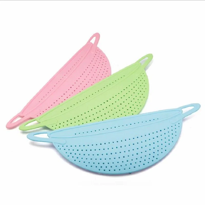 

Urijk Kitchen Gadgets Rice Accessories Handle Type Fruit Vegetable Wash Colander Plastic Pot Funnel Strainers Water Filters