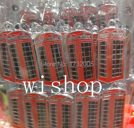

New 50 Pcs London Phone Booth Charm Pendants DIY Jewelry Making Free Shipping MB0114
