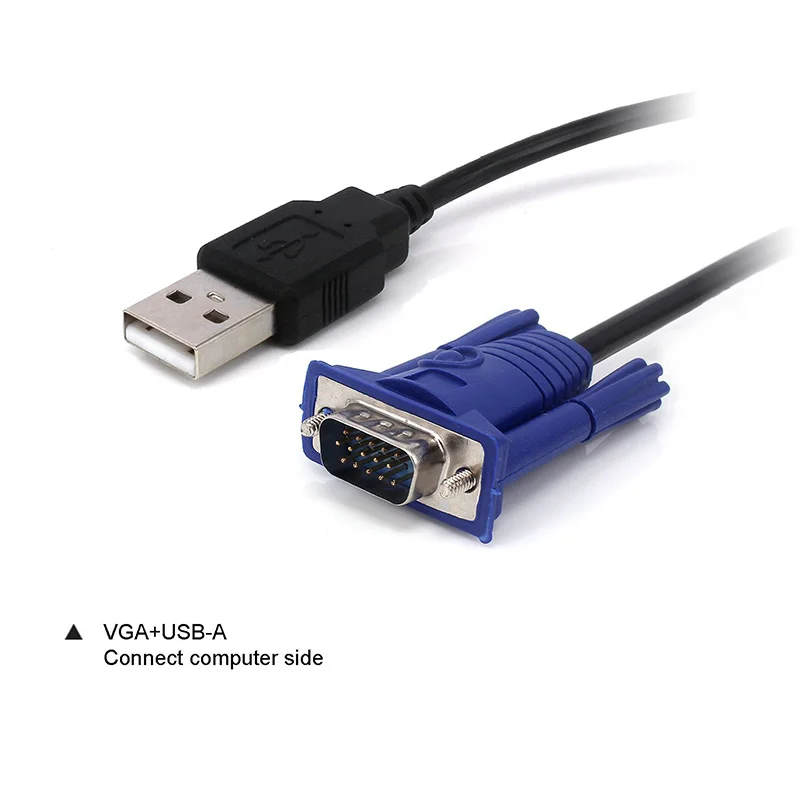 Новинка 4,6 футов 1,5 м USB KVM 15 Pin переключатель VGA кабель для USB 2,0 Тип A до B 4Pin PC компьютер принтер монитор адаптер конвертер