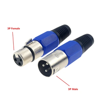 

1pc Male Female Canon Caron XLR Audio cable 3P Three-core Canon balance plug Caron male and female plug Canon head