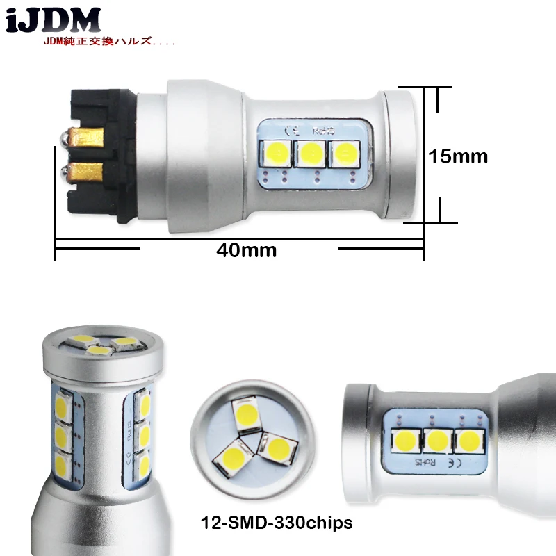 IJDM светодиодсветодиодный лампы янтарного цвета PW24W без ошибок PWY24W светодиодный