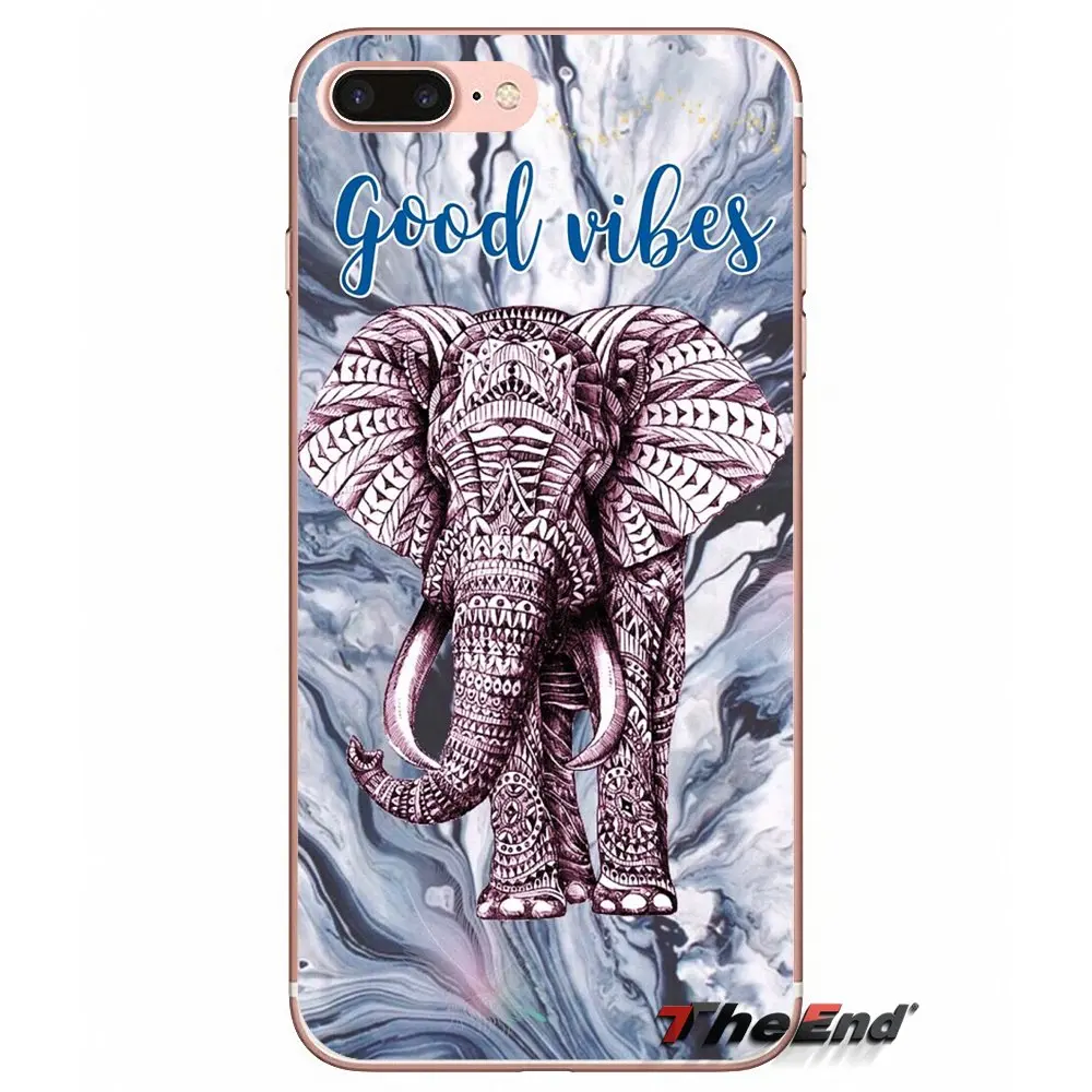 Тотем слон Ацтек индиец цветок чехол для iPhone X 4 4S 5 5S 5C SE 6 6S 7 8 Plus Samsung Galaxy J1 J3 J5 J7 A3 A5