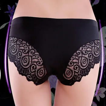 

Sexy Underwear Women New Sexy Ice-silk With Seamless Waistband And Hip Underpant ropa interior femenina majtki damskie трусы