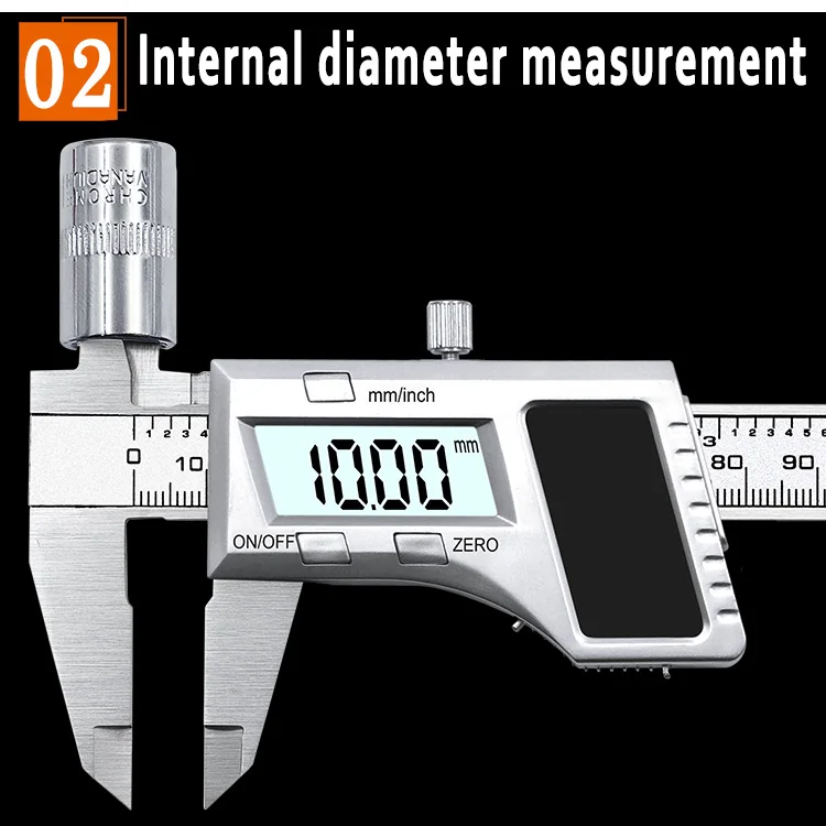 0-150 мм из нержавеющей стали 6 дюймов пахиметр солнечной энергии цифровой штангенциркуль энергии цифровой пахометр измерительные инструменты