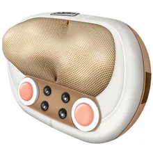 Full Body Massage Cushion Pillow Cervical Massager 4D Kneading Electric Vibrating Magnet Massager Shiatsu Shoulder Back Massage new beige thai open back massage chair cushion cover cervical full body massage cushion as seen on tv