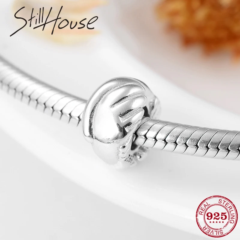 

Authentic 925 Sterling Silver Stopper spacer Bead Fit Original Pandora Charm Bracelet Diy Jewelry making 2018