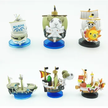 

New Japanese ONE PIECE Cartoon Ship Model PVC Fish Tank Boat Ornament Merry Sunny Marine Ship Action Figure Aquarium Decoration