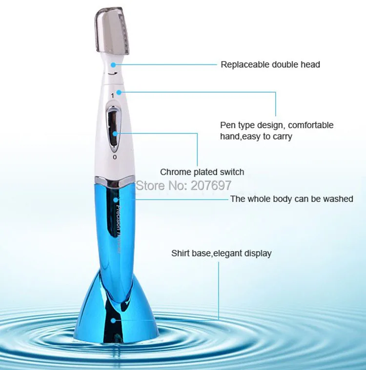 Моющийся Мини Леди электрический триммер для бровей тело для удаления волос с лица бритва эпилятор для женщин Женский тело подмышек бикини линии