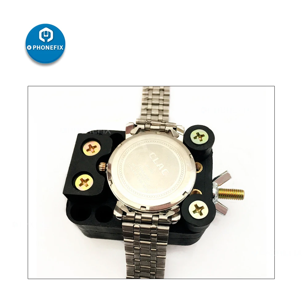 

Adjustable Watch Back Cover Case Opener Remover Watch Clamp for Watchmakers Repair Opening Tools Black Watch Case Holder Fixture