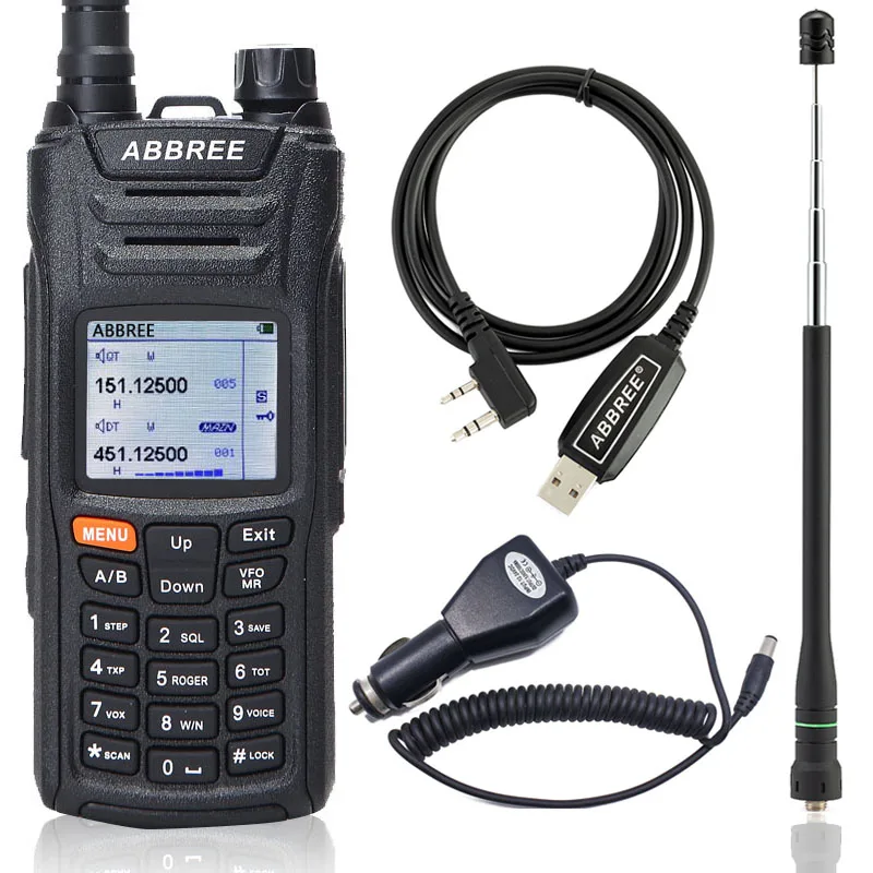 Abbree AR-F6 Ham Walkie Talkie Radio125-560MHz все полосы большой диапазон двойной дисплей двойной режим ожидания VOX DTMF SOS ЖК-дисплей цветной дисплей - Цвет: as picture 1