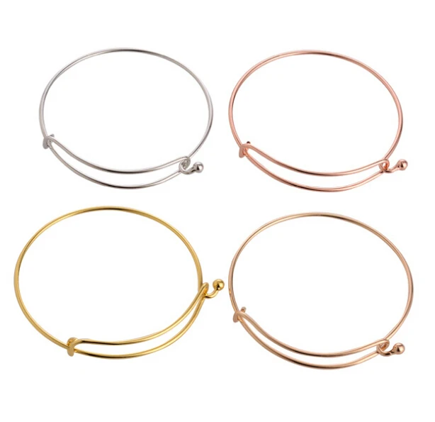 10PCS Fashion Wire Bangle Bar Bracelets jewerly DIY making (3 colors