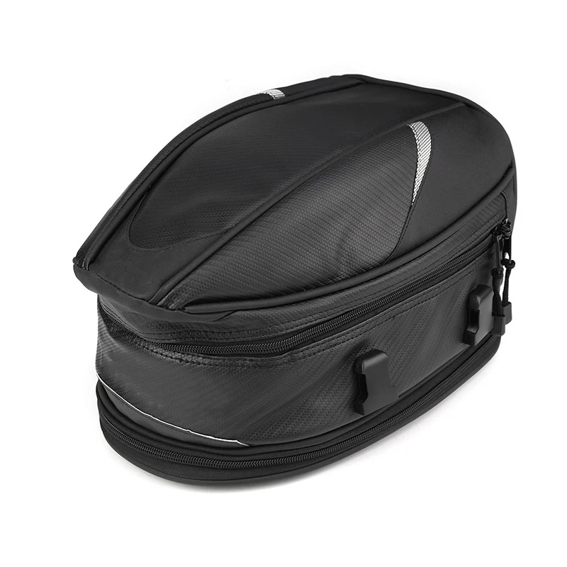 

US Waterproof Motorcycle Rear Sport Back Seat Bag Tail Bags Scooter Helmet Carry