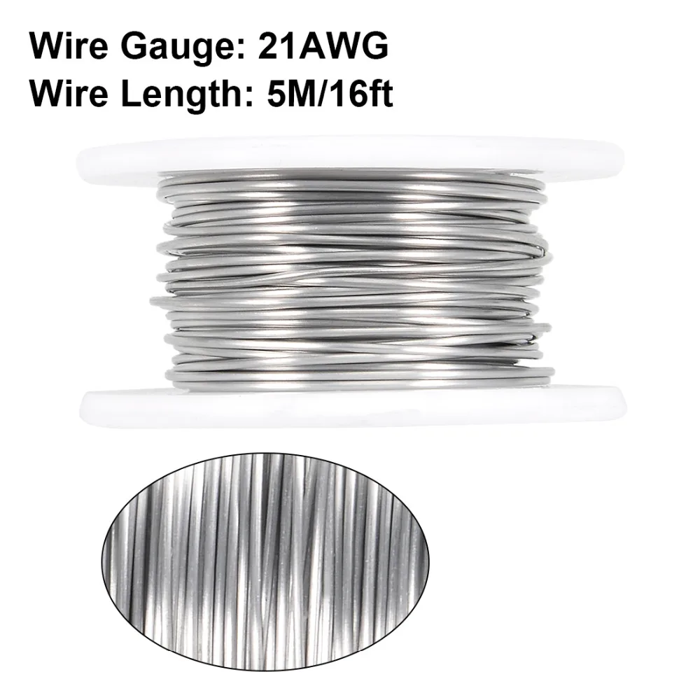 UXCELL 1 шт. нагревательный провод нихромовый резистор 27AWG 26AWG 24AWG 22AWG 21AWG сверхтонкий