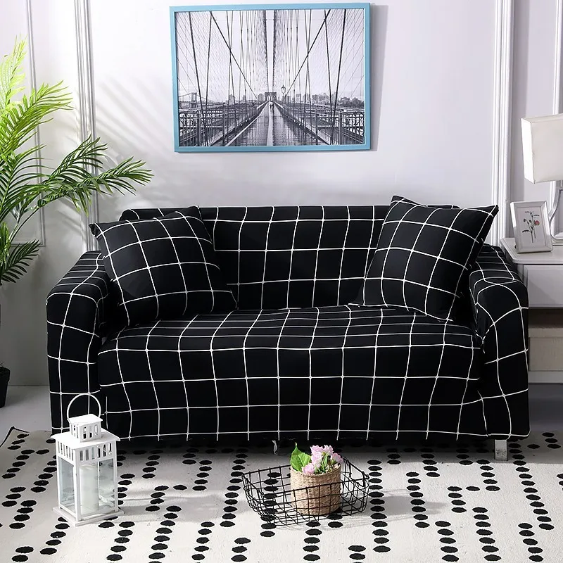 Modern Simple Series High Elastic Sofa Cover Tight Wrap All-inclusive Stretch Sofa Cover Couch Protective Cover