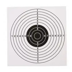 100 шт./компл. съемки Target Training лист Бумага стрельба из лука 14X14 см черный/белый