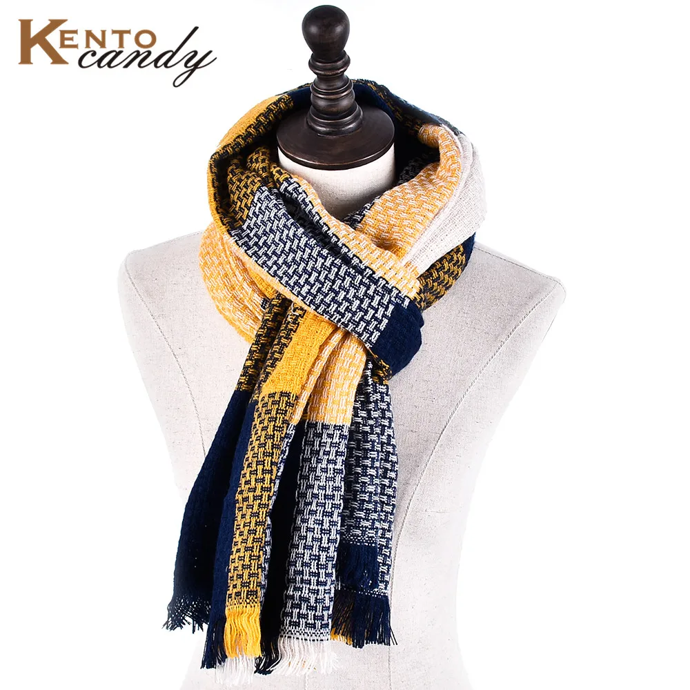 KentoCandy 2016 luxury Brand Top quality plaid women winter scarf font b tartan b font