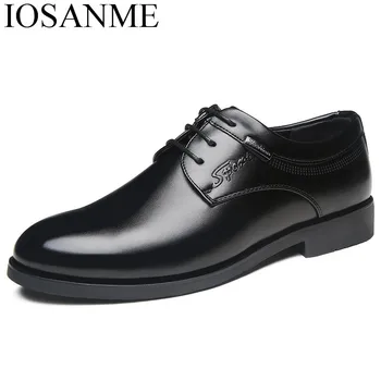 

elegant pointed men formal leather shoes luxury brand vintage business male footwear wedding office dress oxford shoes for men