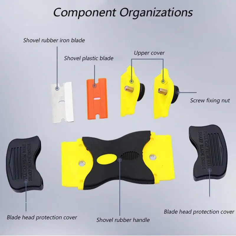 Двухсторонний скребок керамическая стеклянная печь бритвенный скребок пластиковая ручка пленка для автомобиля инструмент для ногтей лопатка для чистки автомобиля