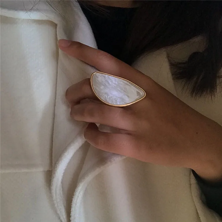 Панк полимерное геометрическое массивное кольцо Уникальный дизайн модные вечерние кольца для клуба Регулируемые кольца для женщин Подарки bague anillos