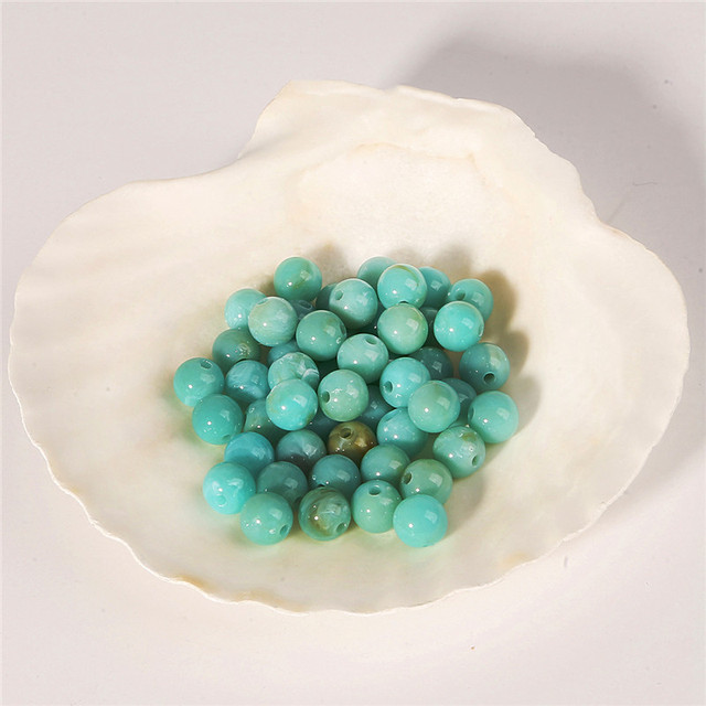 6mm Acrylic Clouds Beads Effect Round BEADS Spacer Loose Beads For Jewelry Making Accessories DIY Bracelet Necklace