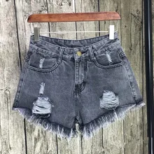 Kkillero, рваные женские шорты с карманами, летние повседневные джинсовые шорты, винтажные шорты с дырками, джинсовые шорты для женщин, плюс размер, S-6XL