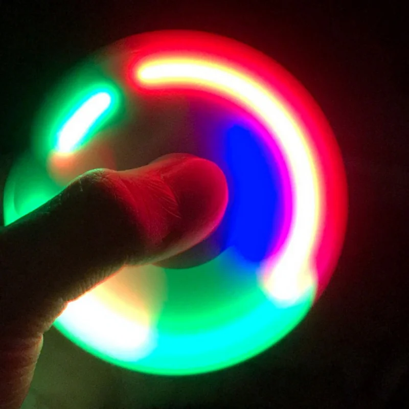 Новые забавные свет палец руки блесны Непоседа Пластик EDC Spinner Для аутизма и СДВГ