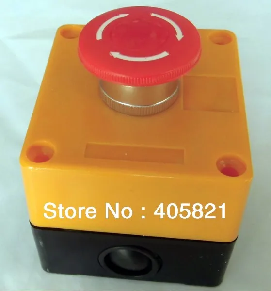 

Red Mushroom emergency stop push button with box NO+NC