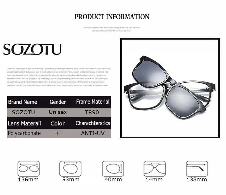 Модная оптическая оправа для очков Мужская Женская Сережка на магнитах Поляризованные солнечные очки оправа для очков для мужчин и женщин YQ132