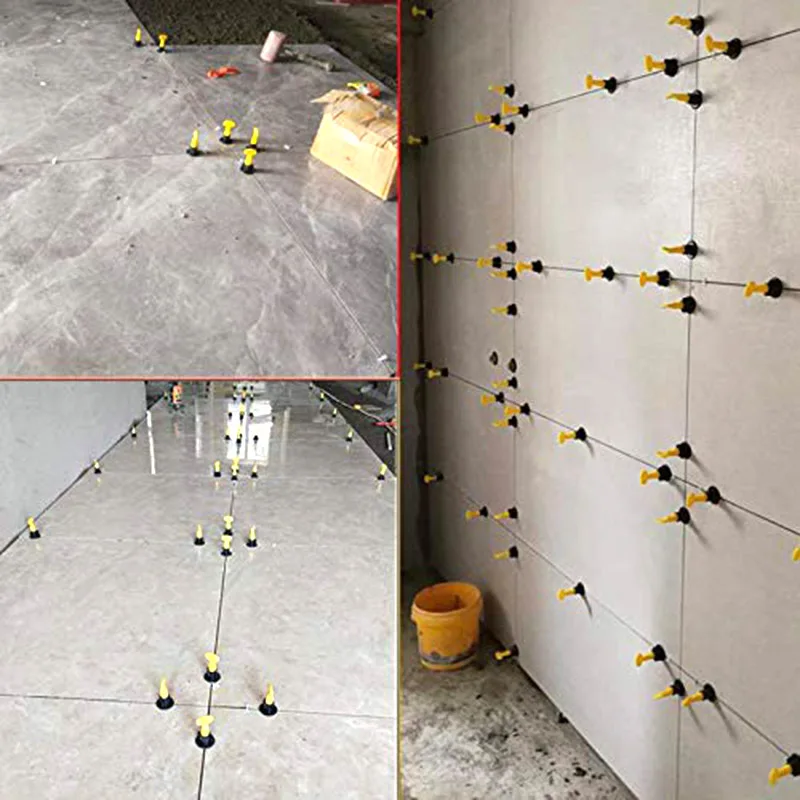 

100Pcs Flat Ceramic Floor Wall Construction Tools Reusable Tile Leveling SLC88